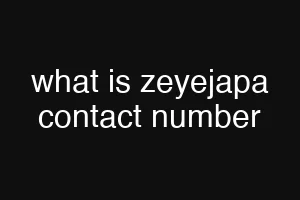 what is zeyejapa contact number