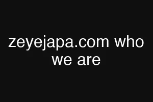 zeyejapa.com who we are